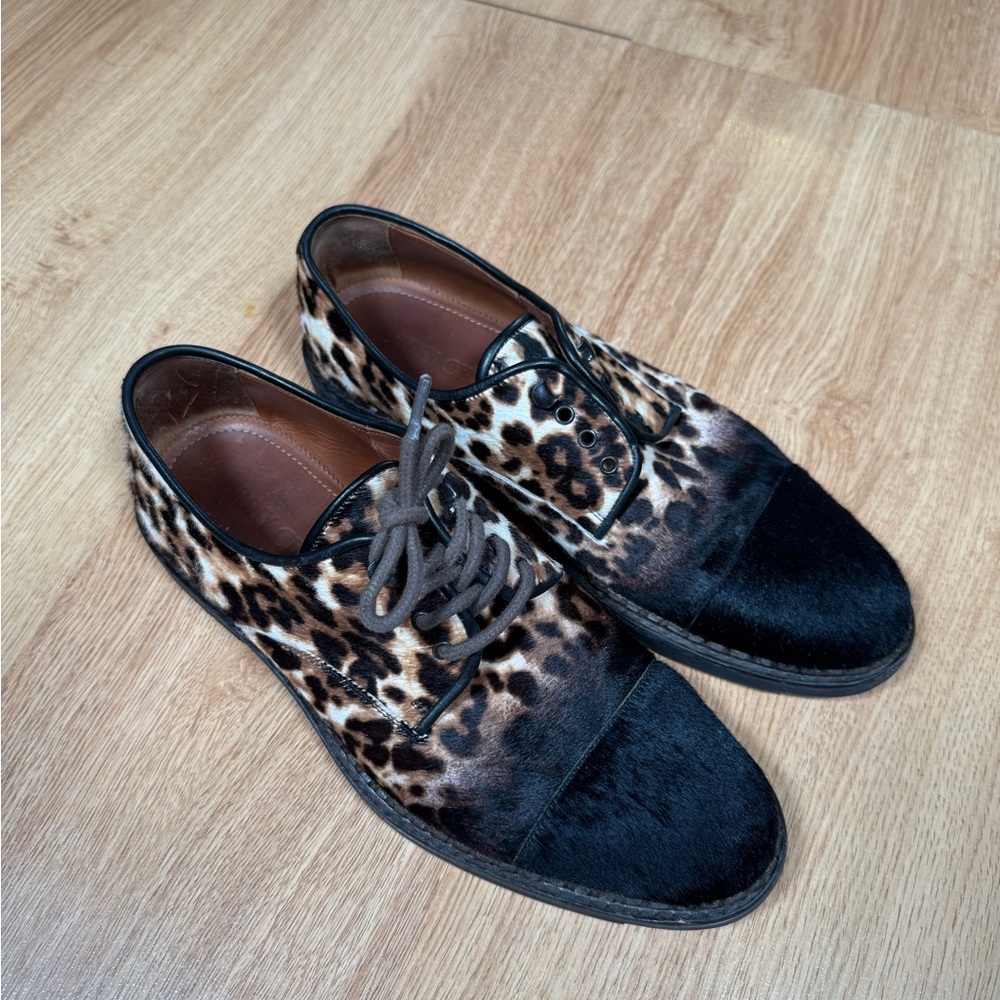 Jimmy Choo Leopard Print Oxfords
